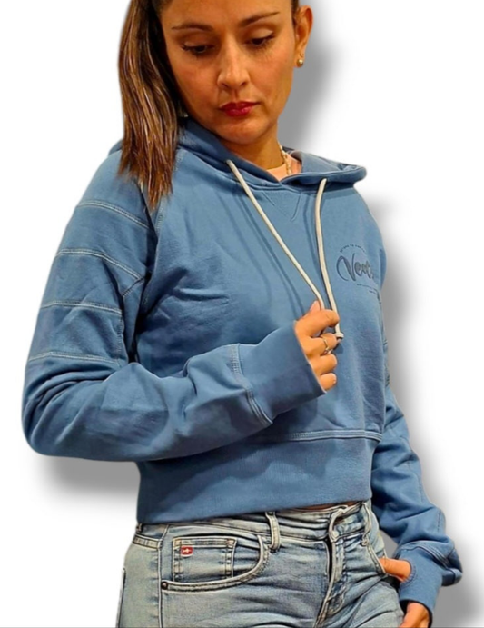 Polera VEECE Dama C/Capucha azul navy