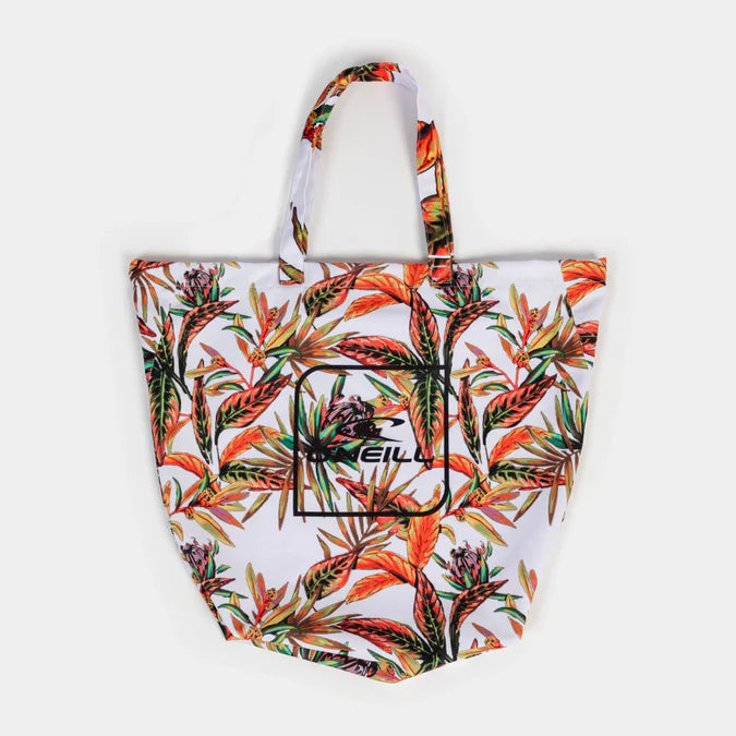 BOLSO ONEILL- COASTAL PRINT TOTE - WHITE TROPICAL FLOWER