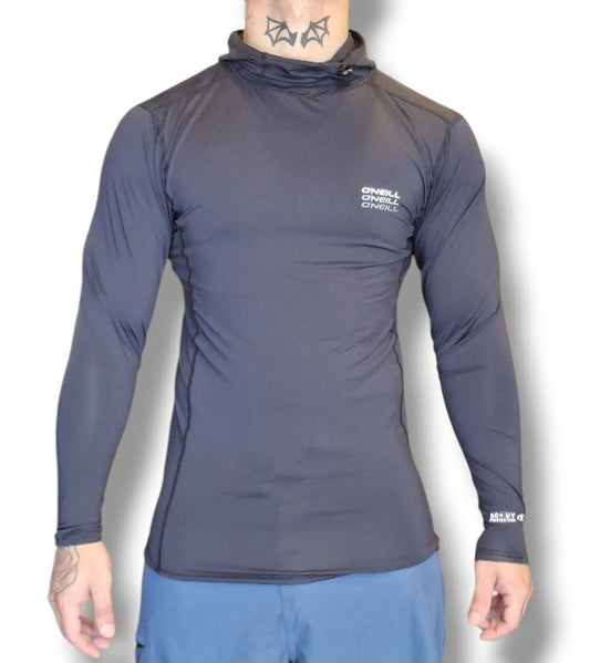 Licra ONEILL LS Black c/capucha