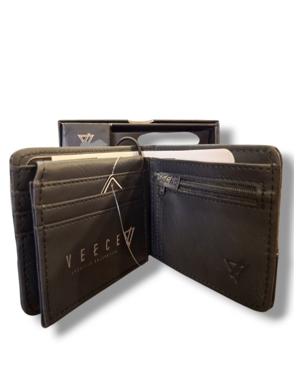 Billetera VEECE blk tune P.U. Tipo cuero