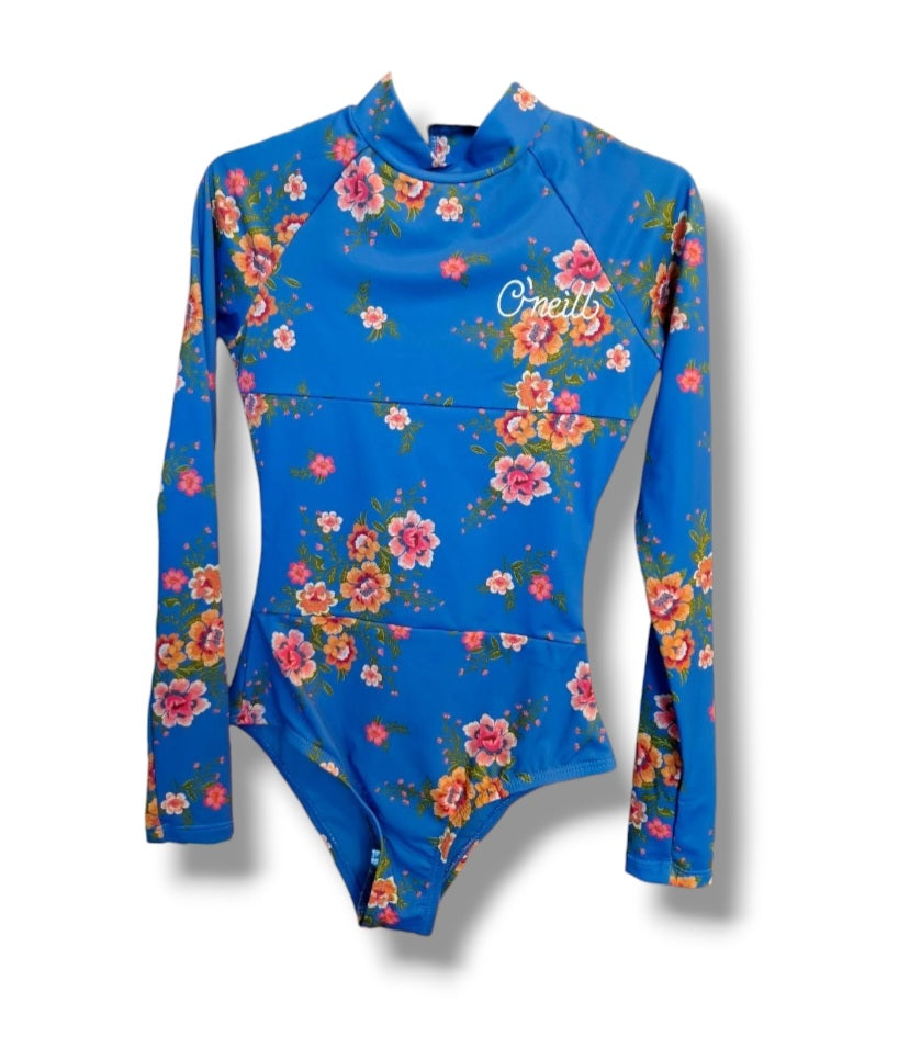 Licra ONEILL Body Damas blue flowers