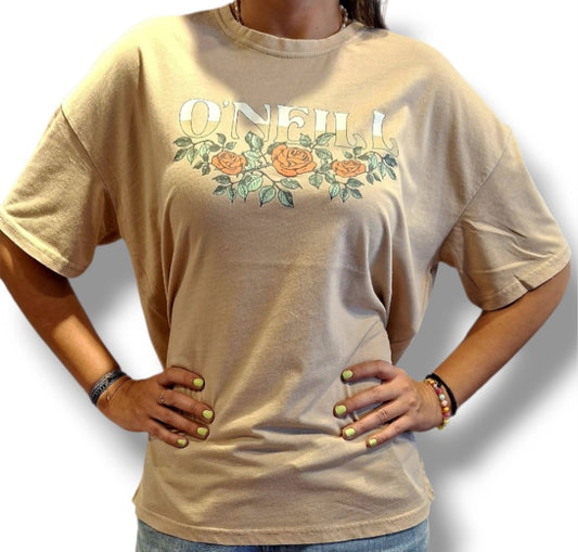 Polo ONEILL Oversize Damas jaspeado tan