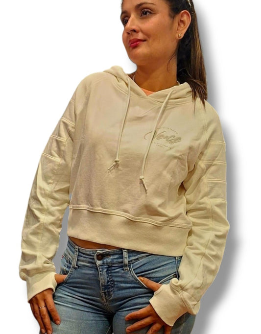Polera VEECE Dama C/Capucha white