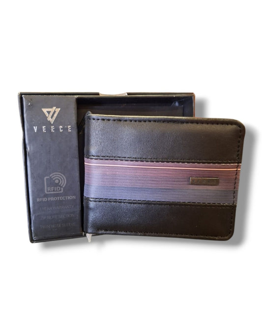 Billetera VEECE blk tune P.U. Tipo cuero