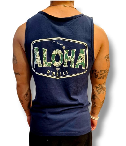 BIVIDI ONEILL25 - BIG ALOHA TANK - INK BLUE