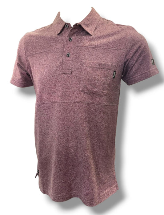 Polo VEECE Box Pima premiun jaspeado wine