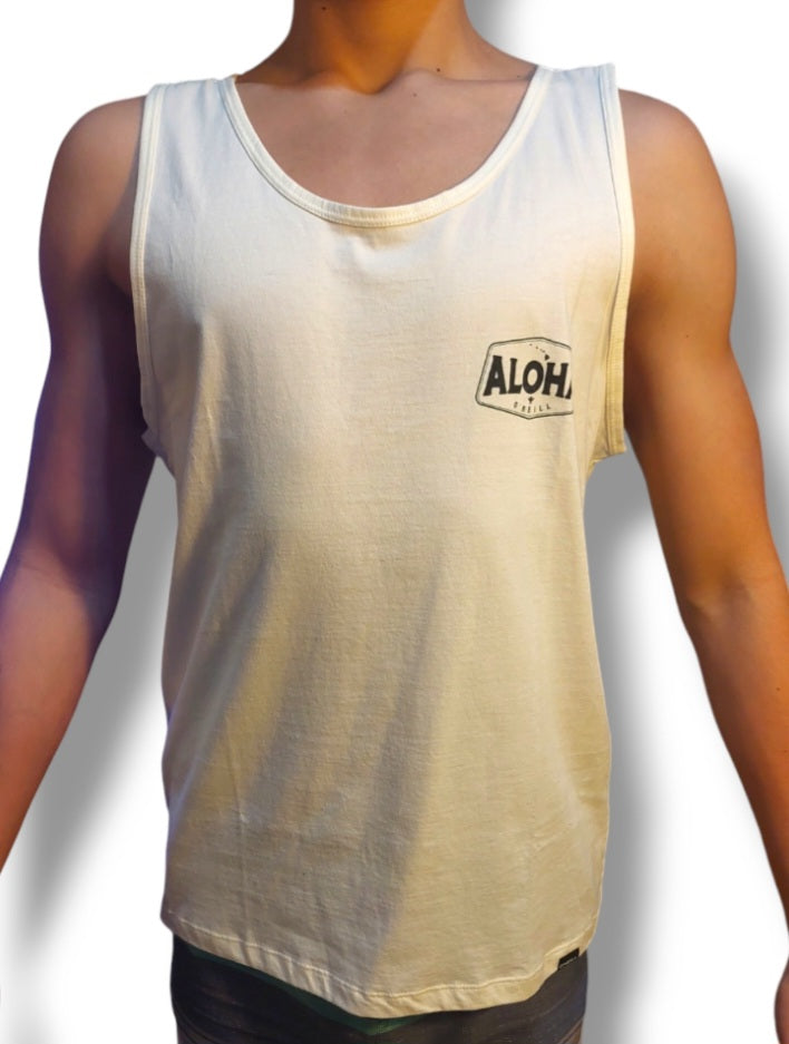 BIVIDI ONEILL25- BIG ALOHA TANK - POWDER WHITE