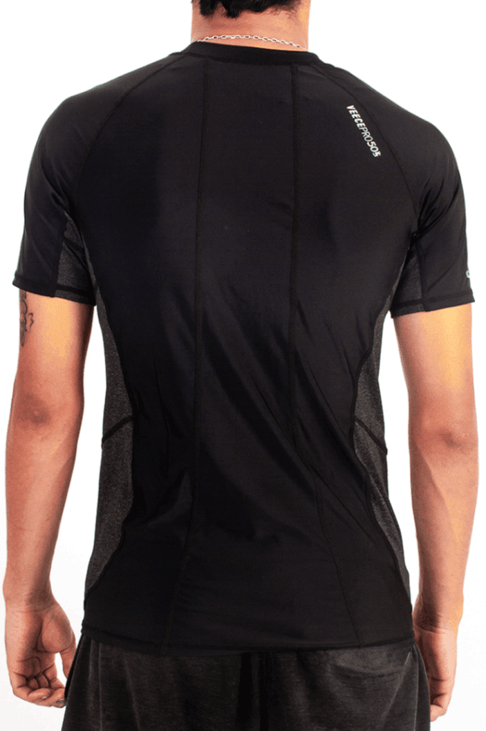 LICRA VEECE NEGRA HOMBRE - MANGA CORTA