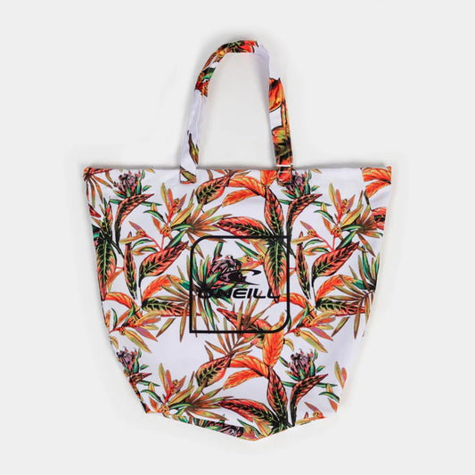 BOLSO ONEILL- COASTAL PRINT TOTE - WHITE TROPICAL FLOWER