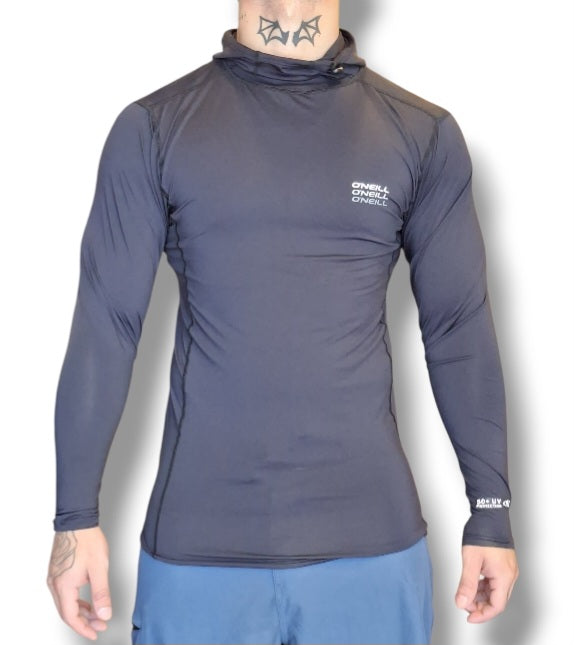 Licra ONEILL LS Black c/capucha