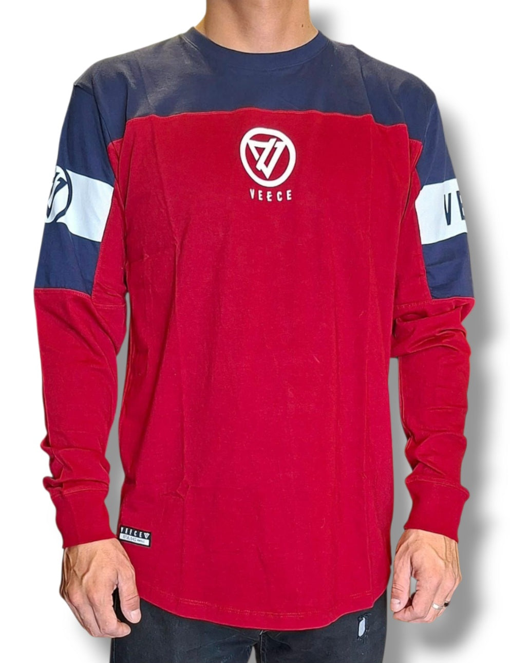 Polo Manga Larga VEECE red/blue