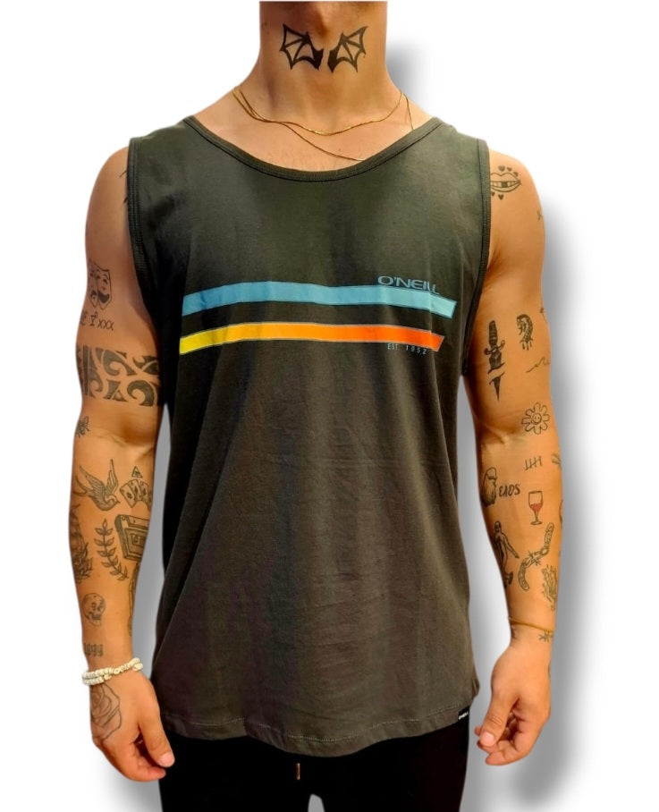 BIVIDI ONEILL25 - COMP STRIPE TANK - RAVEN