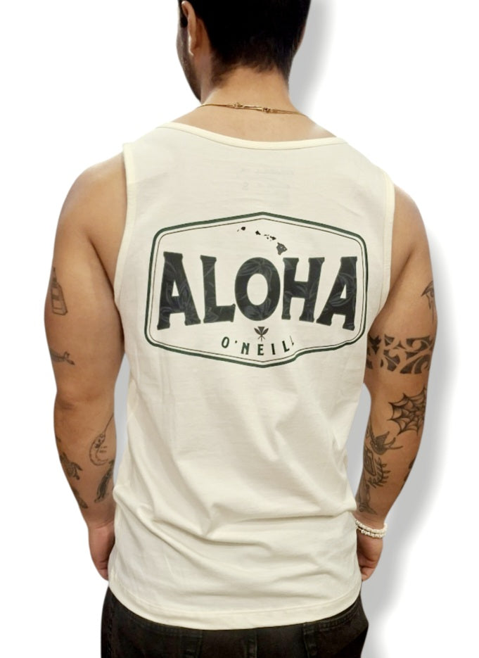 BIVIDI ONEILL25- BIG ALOHA TANK - POWDER WHITE