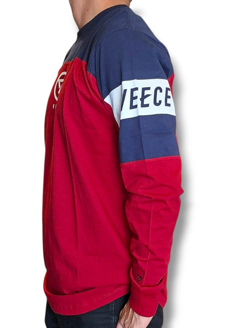 Polo Manga Larga VEECE red/blue