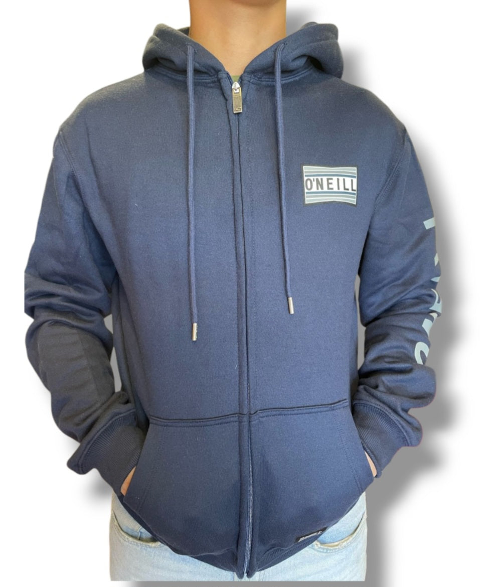 Polera ONEILL W25 C/Capucha blue c/cierre